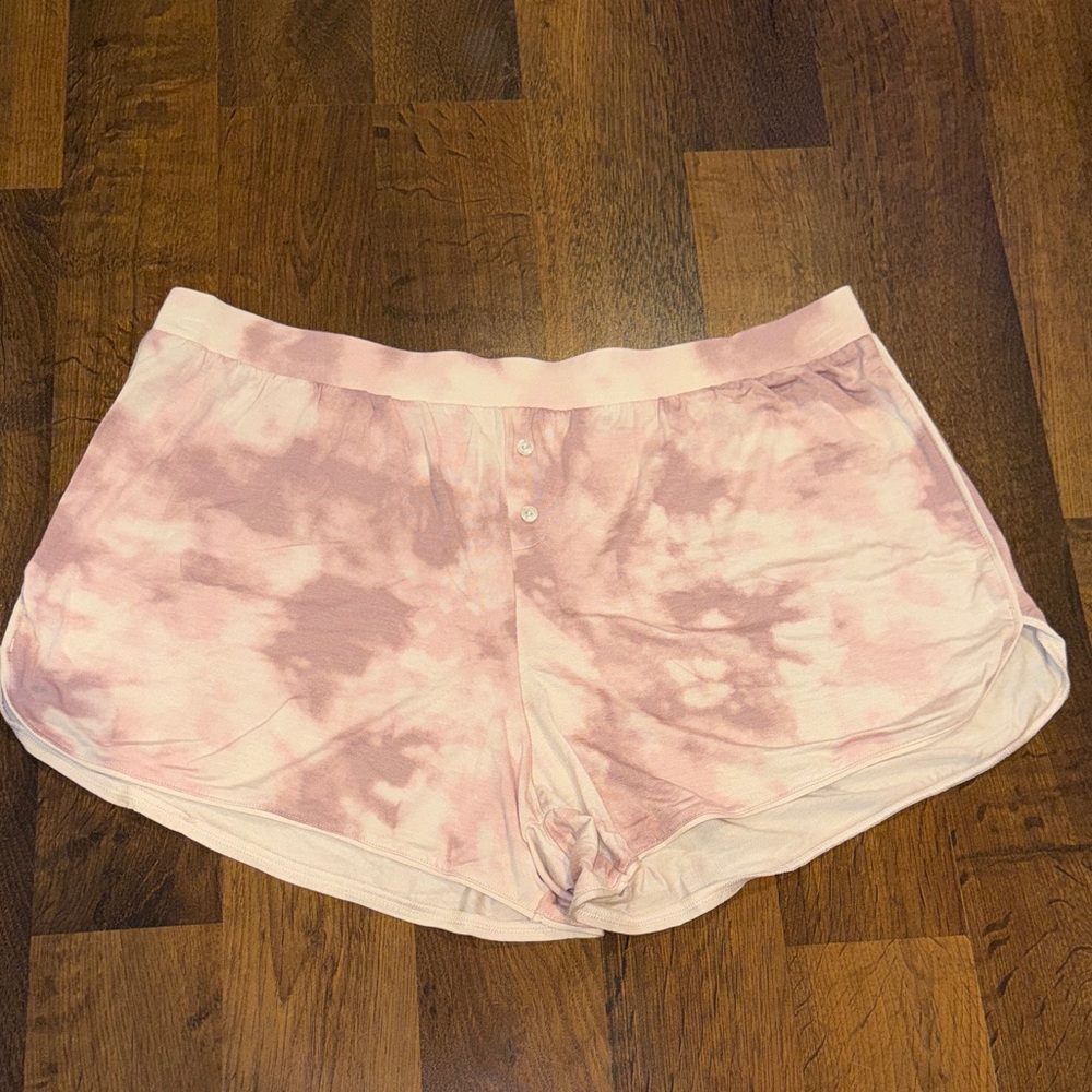 NWT Stars Above Women’s Pinkish Tie-Dye Lounge Shorts - size Large